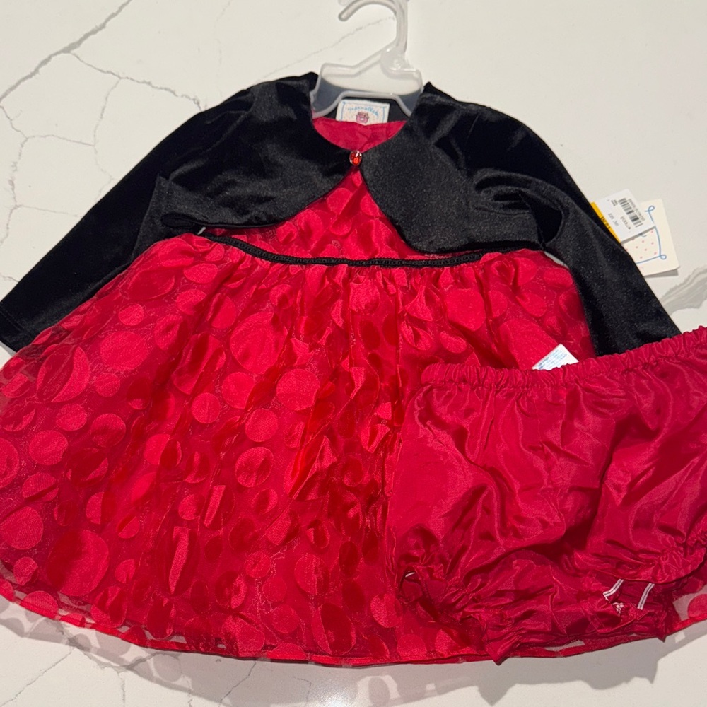 Marmellata Baby Girls Dress Holiday Christmas Winter 12M NWT